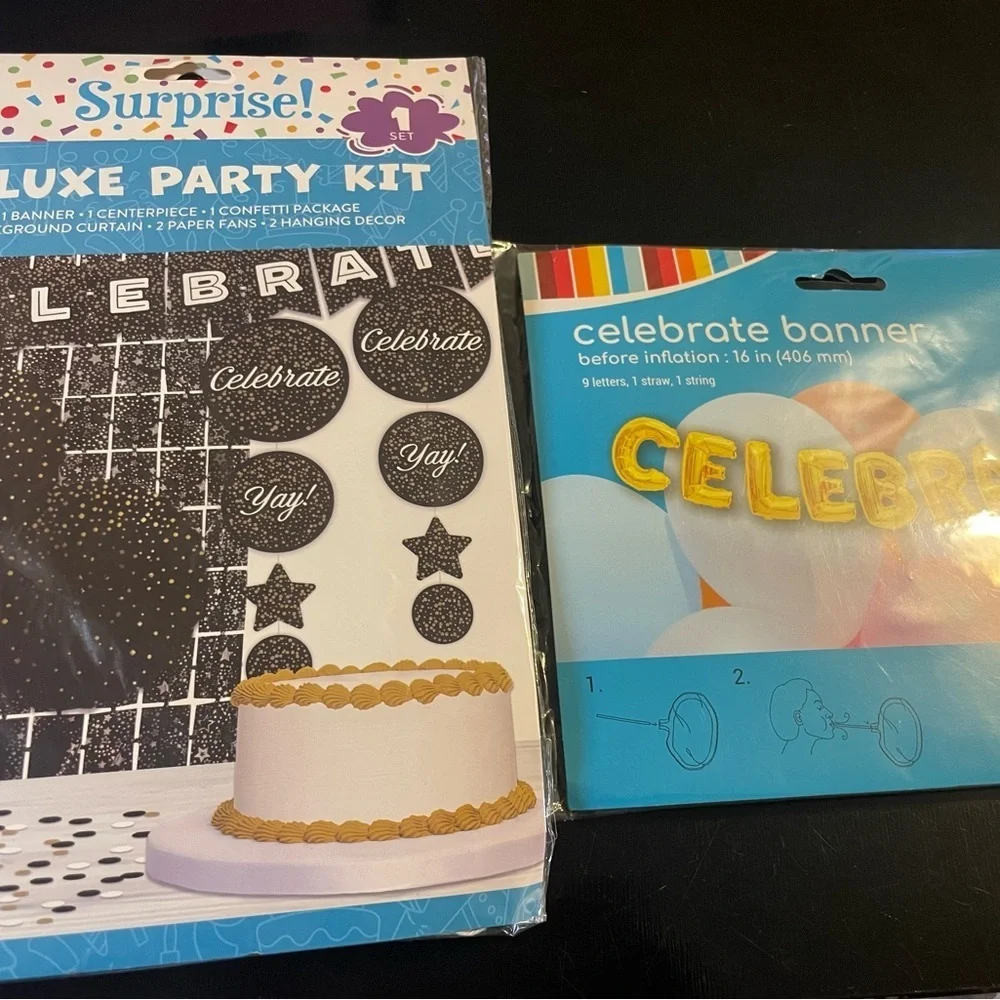 Deluxe Party Kit with Black and Gold Accents